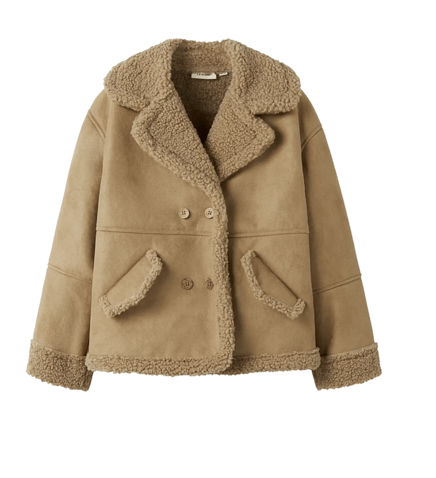 VINTERJACKA - NMNNESTER OVERSIZED JKT LIL - OXFORD TAN