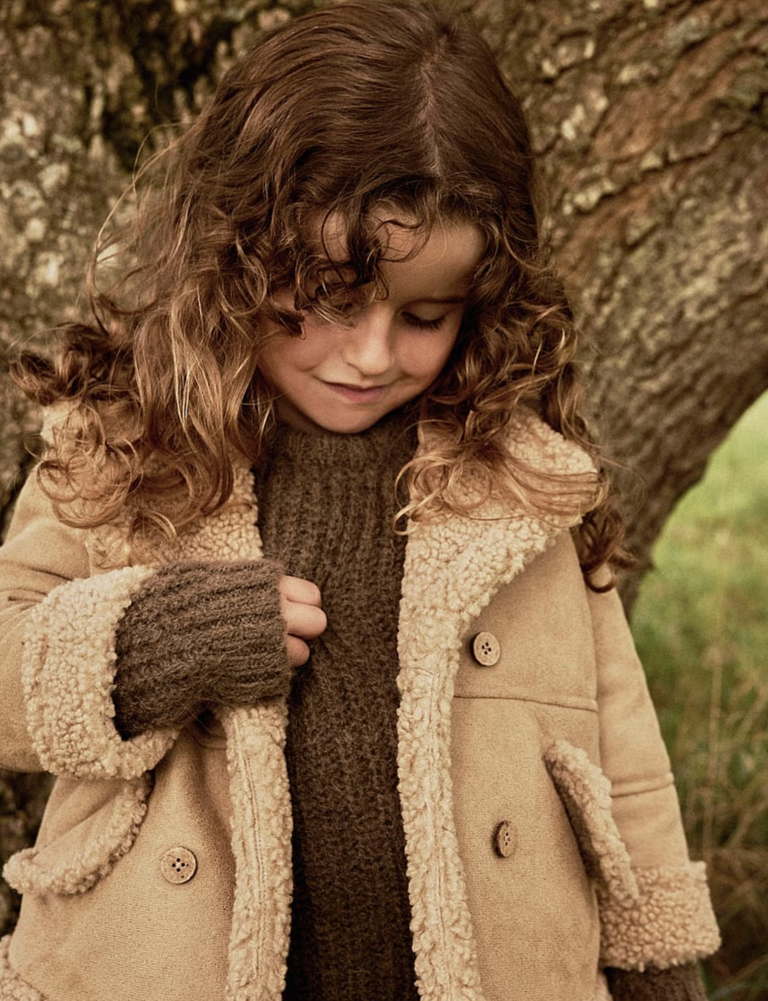 VINTERJACKA - NMNNESTER OVERSIZED JKT LIL - OXFORD TAN