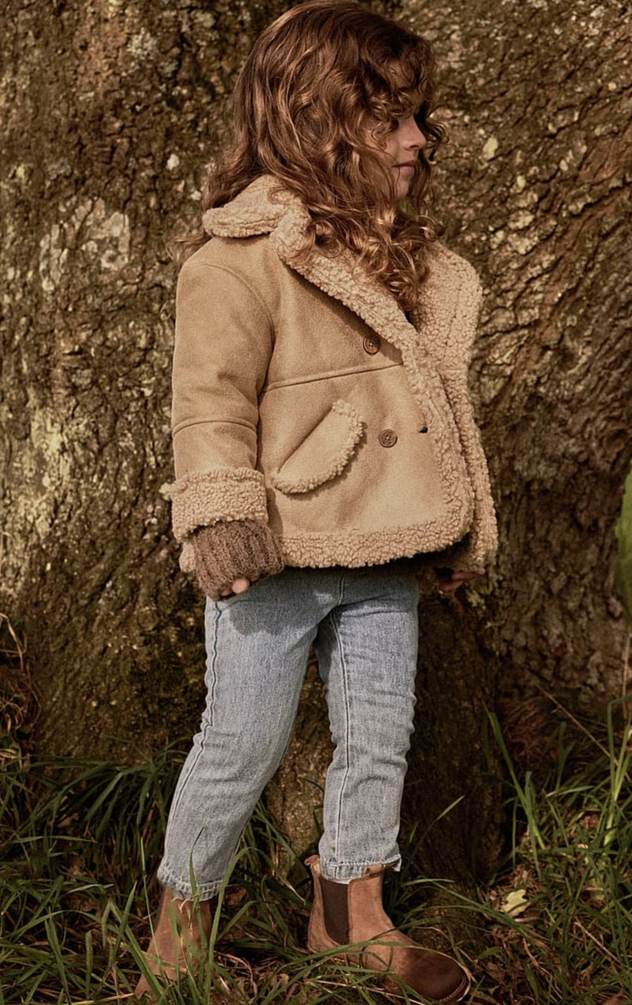 VINTERJACKA - NMNNESTER OVERSIZED JKT LIL - OXFORD TAN