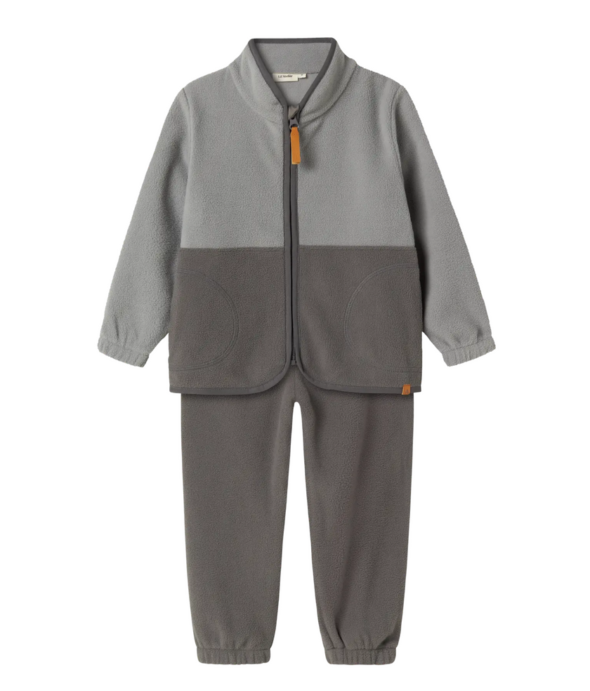 FLEECESET 2 delar - NMMLASPEKTRA FLEECE SET 1FO LIL - Ultimate Grey