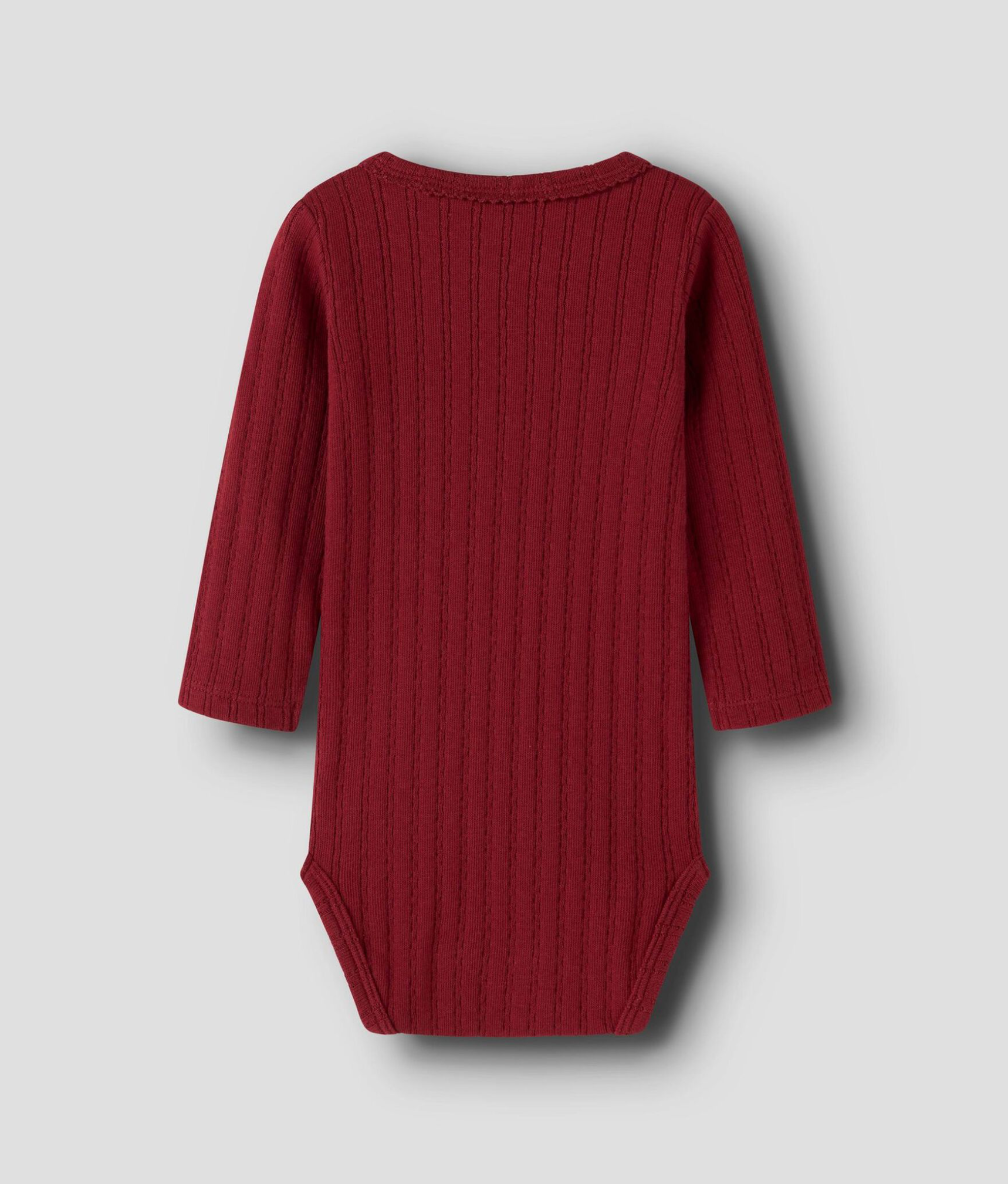 EKOLOGISK BOMULL BODY - NBFRITA SIG LS SLIM BODY LIL - RED DAHLIA