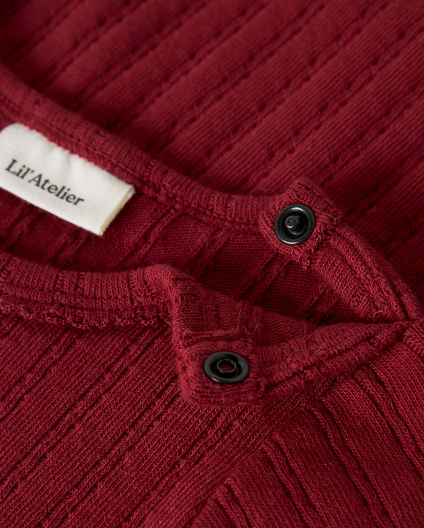 EKOLOGISK BOMULL BODY - NBFRITA SIG LS SLIM BODY LIL - RED DAHLIA