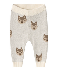 NORMAL PASSFORM BYXOR - NBMLAMOE KNIT PANT LIL - BIRCH