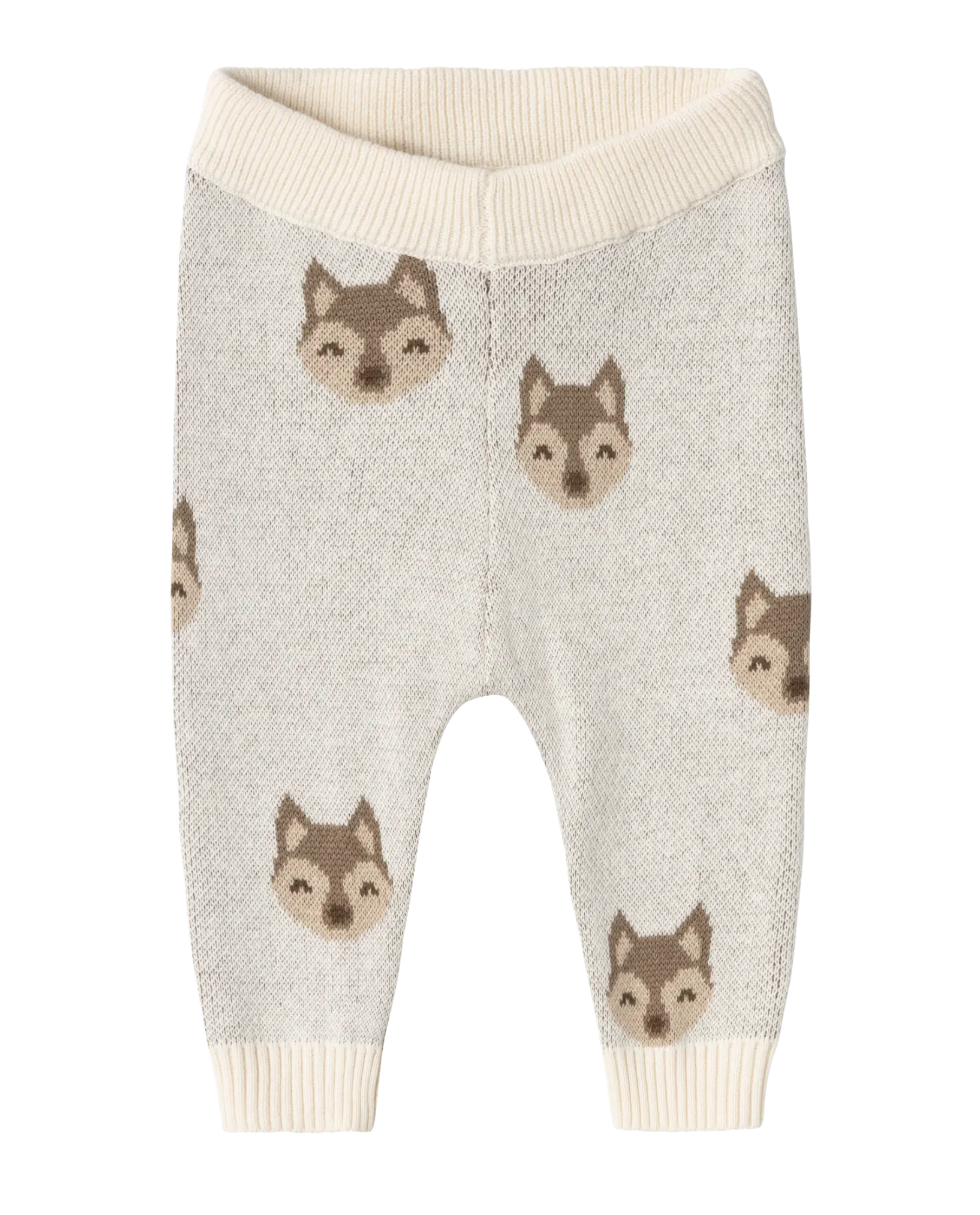 NORMAL PASSFORM BYXOR - NBMLAMOE KNIT PANT LIL - BIRCH