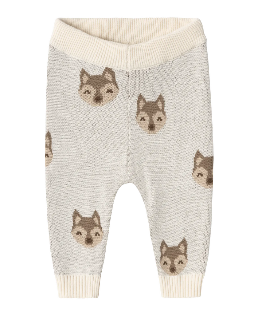 NORMAL PASSFORM BYXOR - NBMLAMOE KNIT PANT LIL - BIRCH