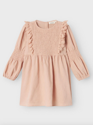 SISTA CHANSEN - Lil' Atelier MINI  KLÄNNING I EKOLOGISK BOMULL - Rugby Tan - Storlek - 122