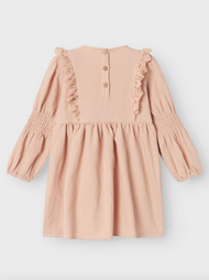 SISTA CHANSEN - Lil' Atelier MINI  KLÄNNING I EKOLOGISK BOMULL - Rugby Tan - Storlek - 122