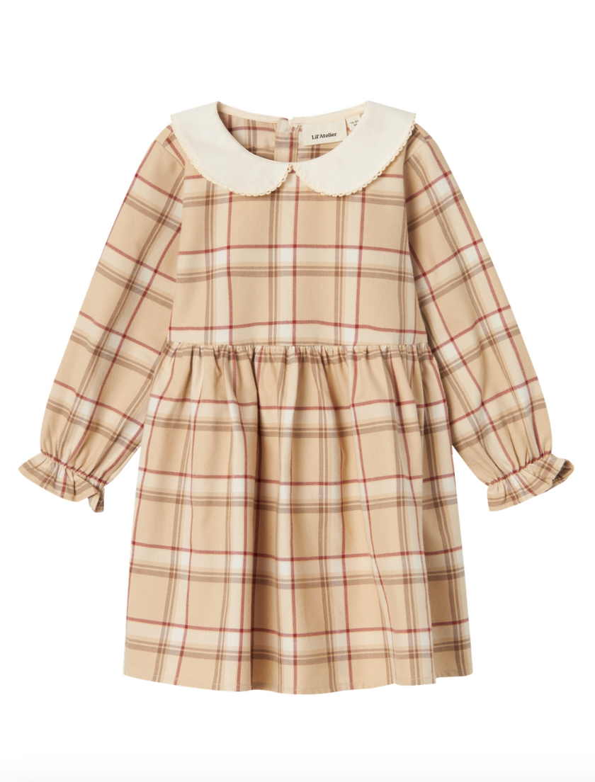 Lil' Atelier - NMFSEVENA LS DRESS LIL - WARM SAND