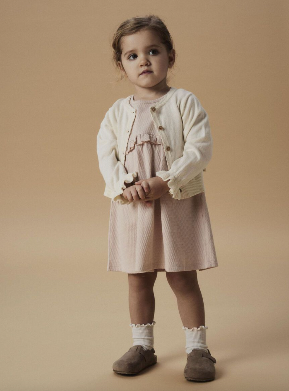 Lil' Atelier MINI  KLÄNNING I EKOLOGISK BOMULL - Peach Whip