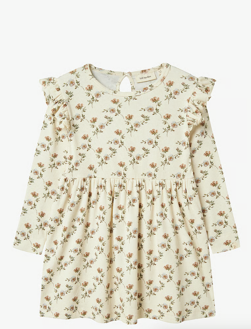 Lil'Atelier - NMFGAVO ENO LS DRESS LIL - Turtledove/Flower