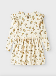 Lil' Atelier MINI  KORTÄRMAD KLÄNNING - Turtledove/Lemon