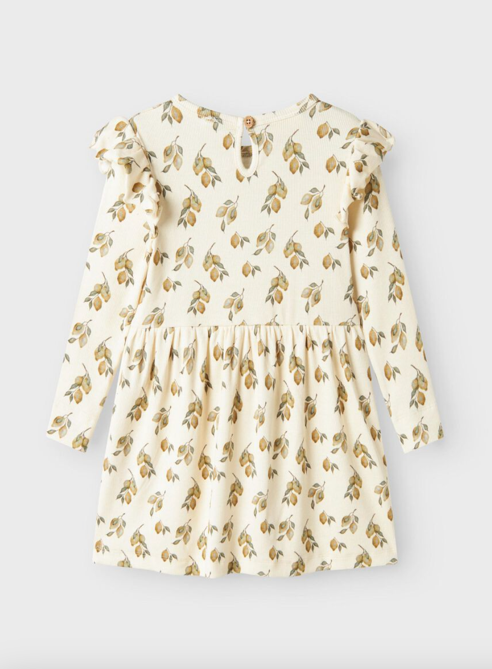 Lil' Atelier MINI  KORTÄRMAD KLÄNNING - Turtledove/Lemon