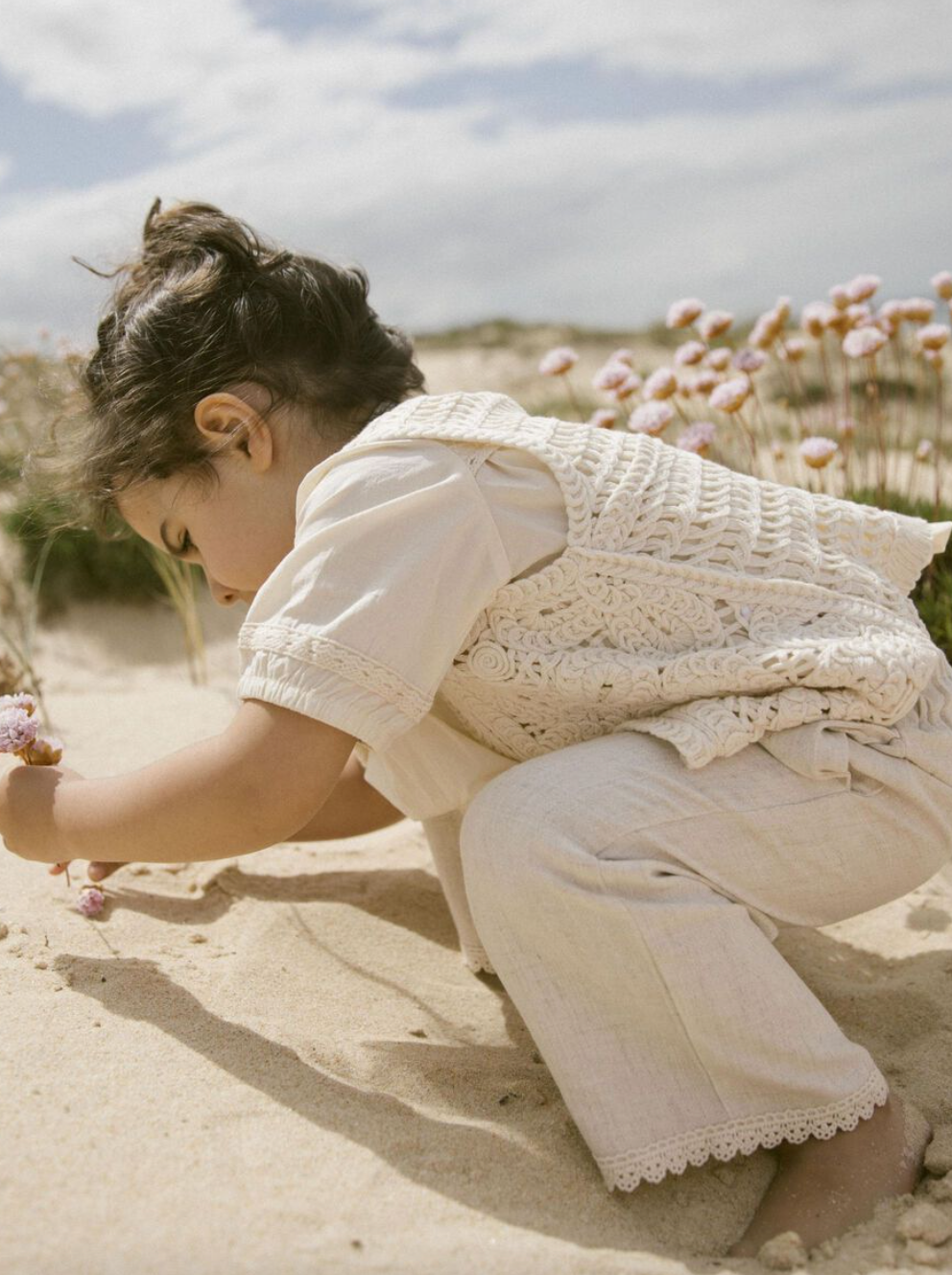 Lil' Atelier MINI  Cropped Pant - Pumice Stone