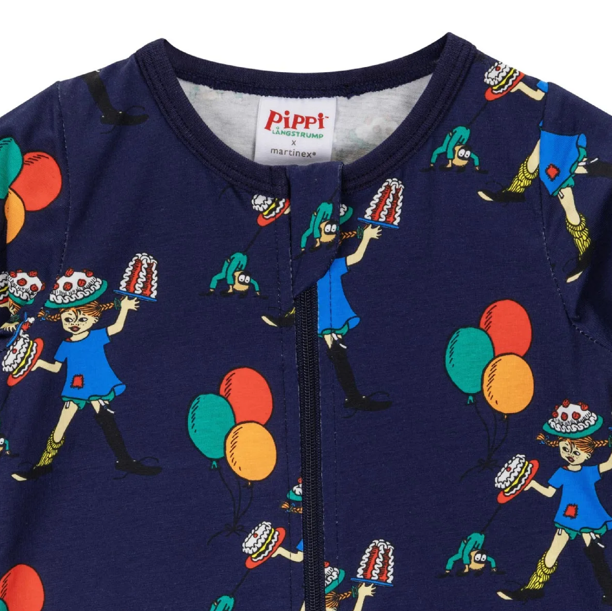 Pippi - BALLONGER PYJAMAS MBLÅ