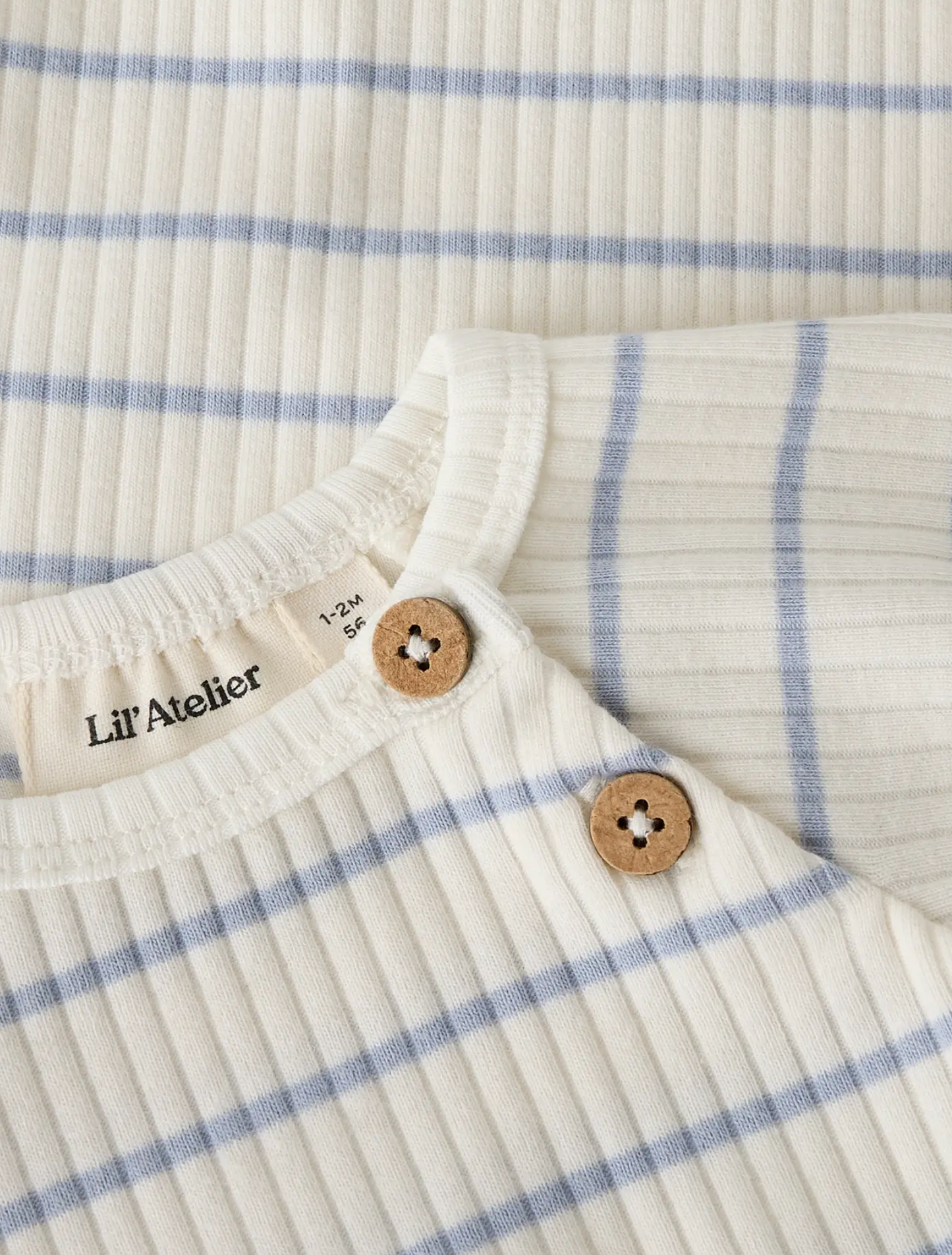 KORTÄRMAD BODY - NBMKAIL SS SLIM BODY LIL NOOS - Coconut Milk ZEN BLUE