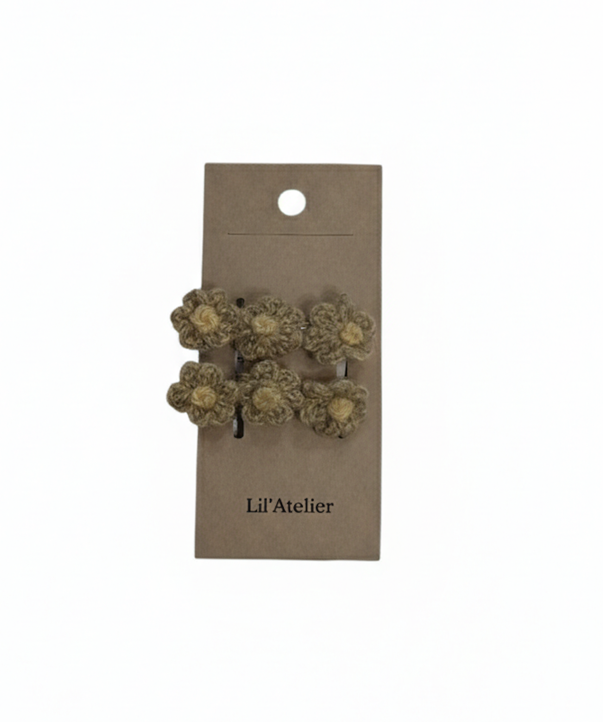 Lil'Atelier Hårspänne 2-pack virkade blommor