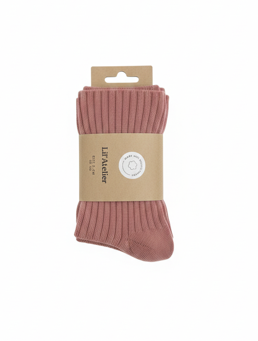 Baby ribbade ILSO DILO PANTYHOSE Nostalgia rose