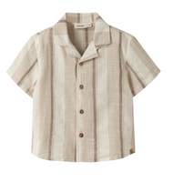 Skjorta 92-128 - NMMFIBERT SS LOOSE SHIRT LIL