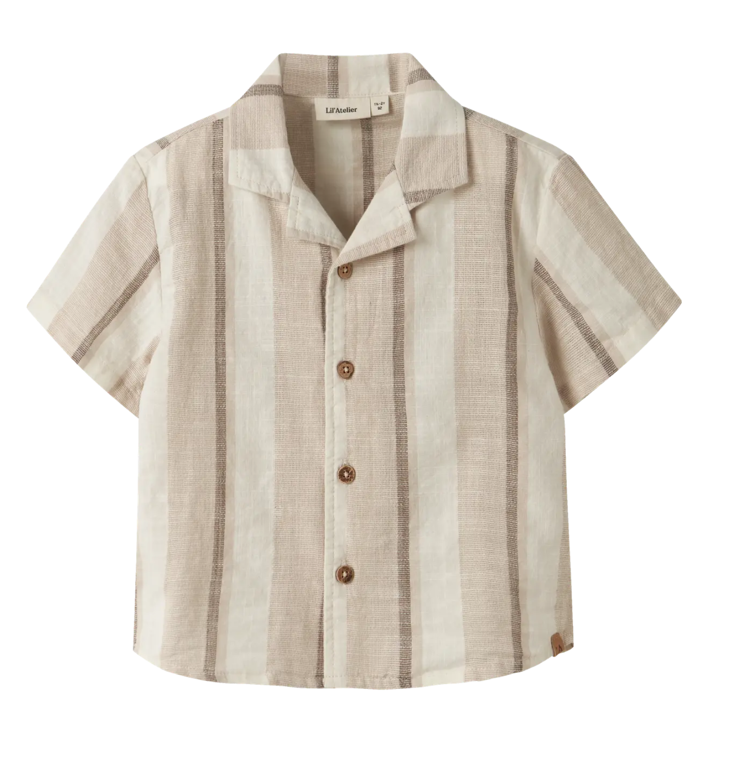 Skjorta 92-128 - NMMFIBERT SS LOOSE SHIRT LIL