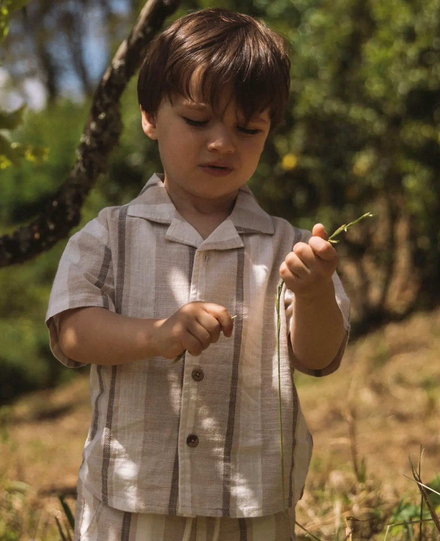Skjorta 92-128 - NMMFIBERT SS LOOSE SHIRT LIL
