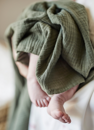 Holly 2-pack Muslin Swaddle Blanket - Grön + mönster