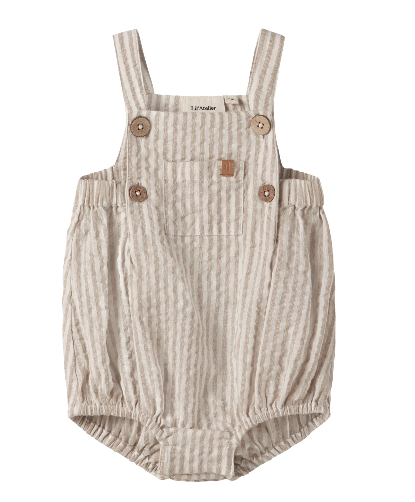Hängseldräkt 56-86 - NBMFAUSTO LOOSE ROMBER LIL - FEATHER GRAY