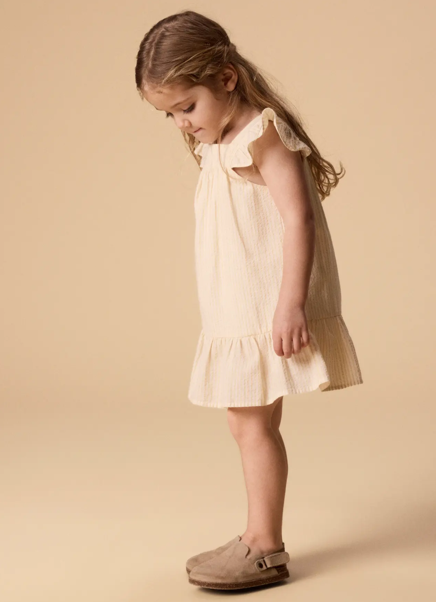 KLÄNNING 92-122 - NMFFOLLY STRAP LOOSE DRESS LIL - SAHARA SUN