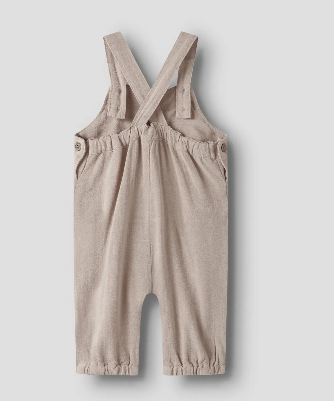 Hängselbyxa baby - NBMFREDDIE LOOSE OVERALL LIL - Feather Gray