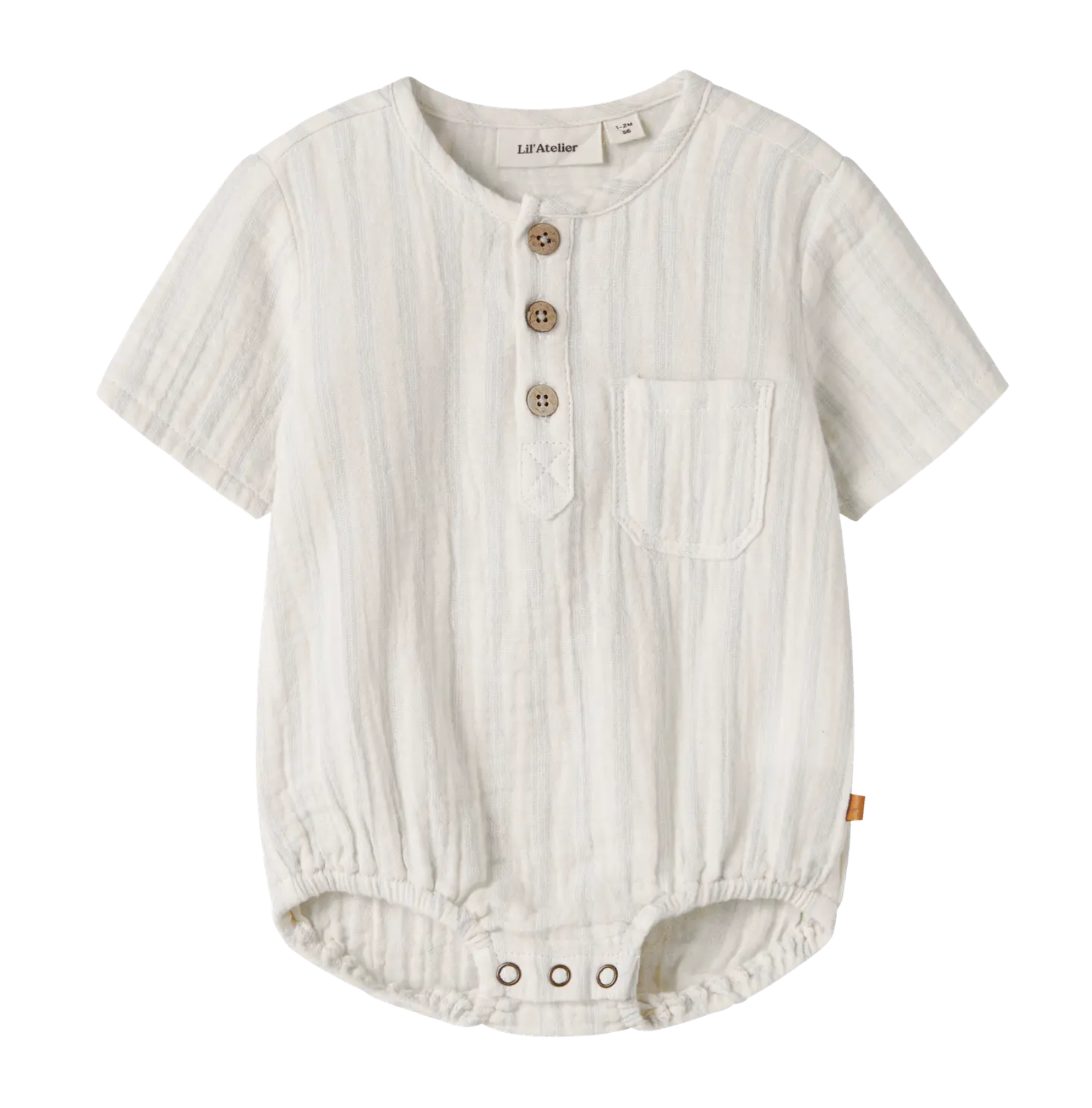Bodyskjorta - NBMHAGI SS LOOSE SHIRT BODY LIL - Coconut Milk DUSTY BLUE
