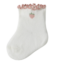 Strumpor baby - NBFFIDUCIA SOCK LIL - STRAWBERRY