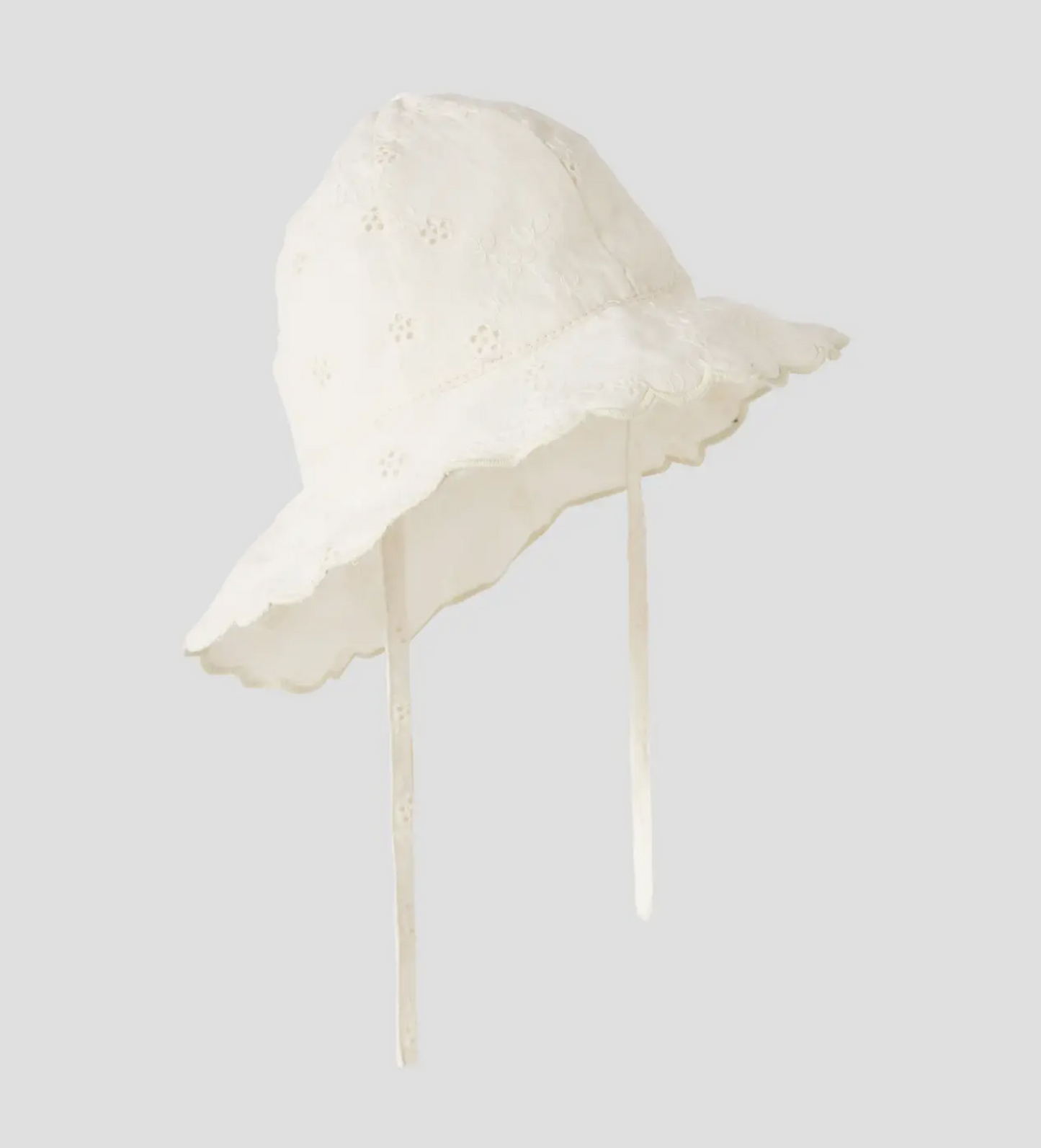 Solhatt med brodyr - NBFHOSA SUN HAT LIL - Coconut Milk