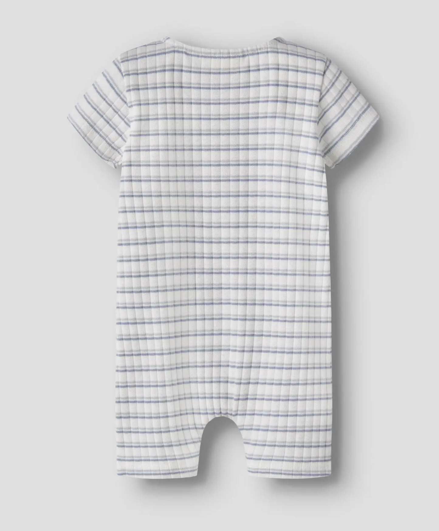 Ribbad randig bodysuit - NBMHALDUR SS LOOSE SHORT SUIT LIL -  DUSTY BLUE
