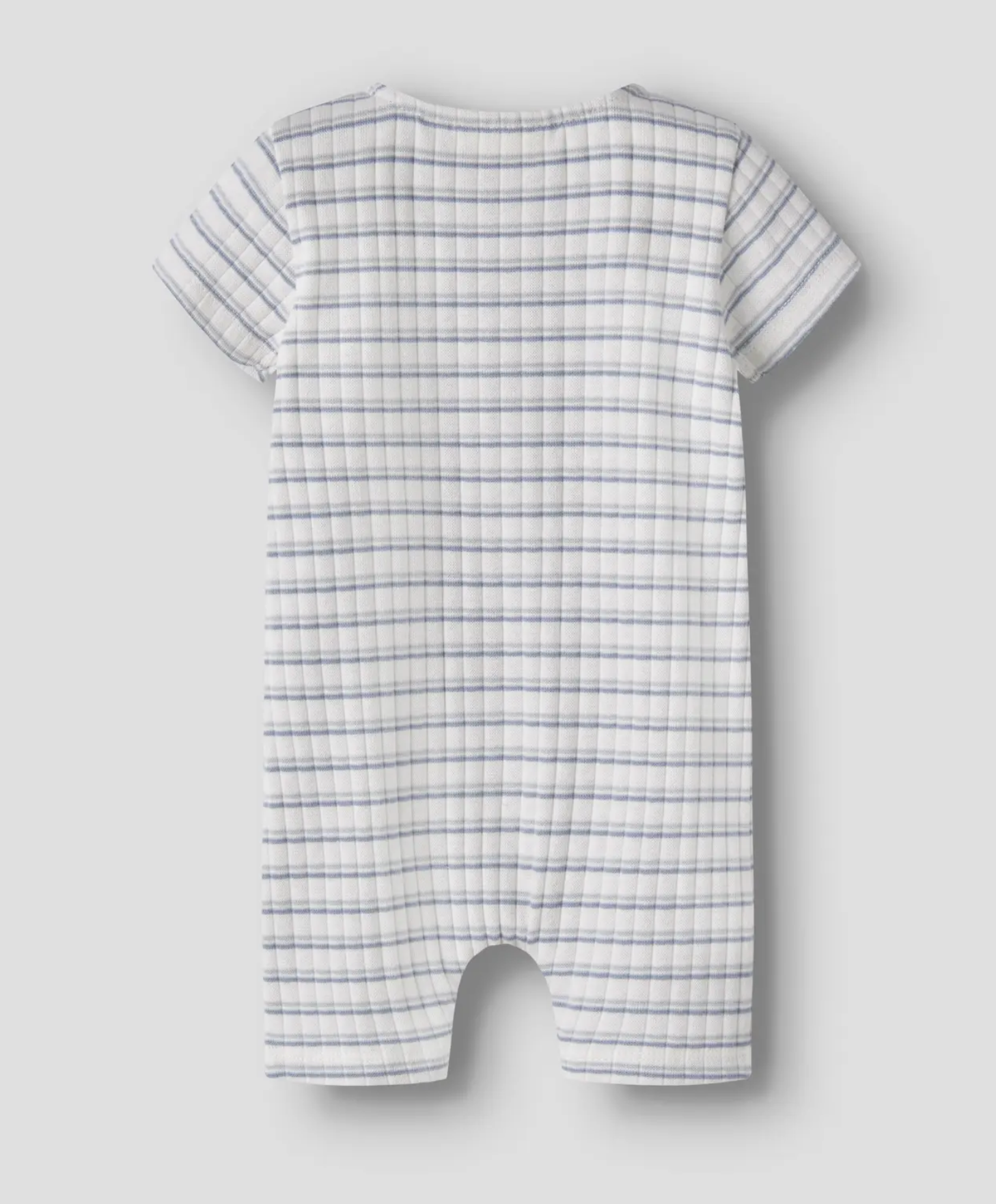 Ribbad randig bodysuit - NBMHALDUR SS LOOSE SHORT SUIT LIL -  DUSTY BLUE