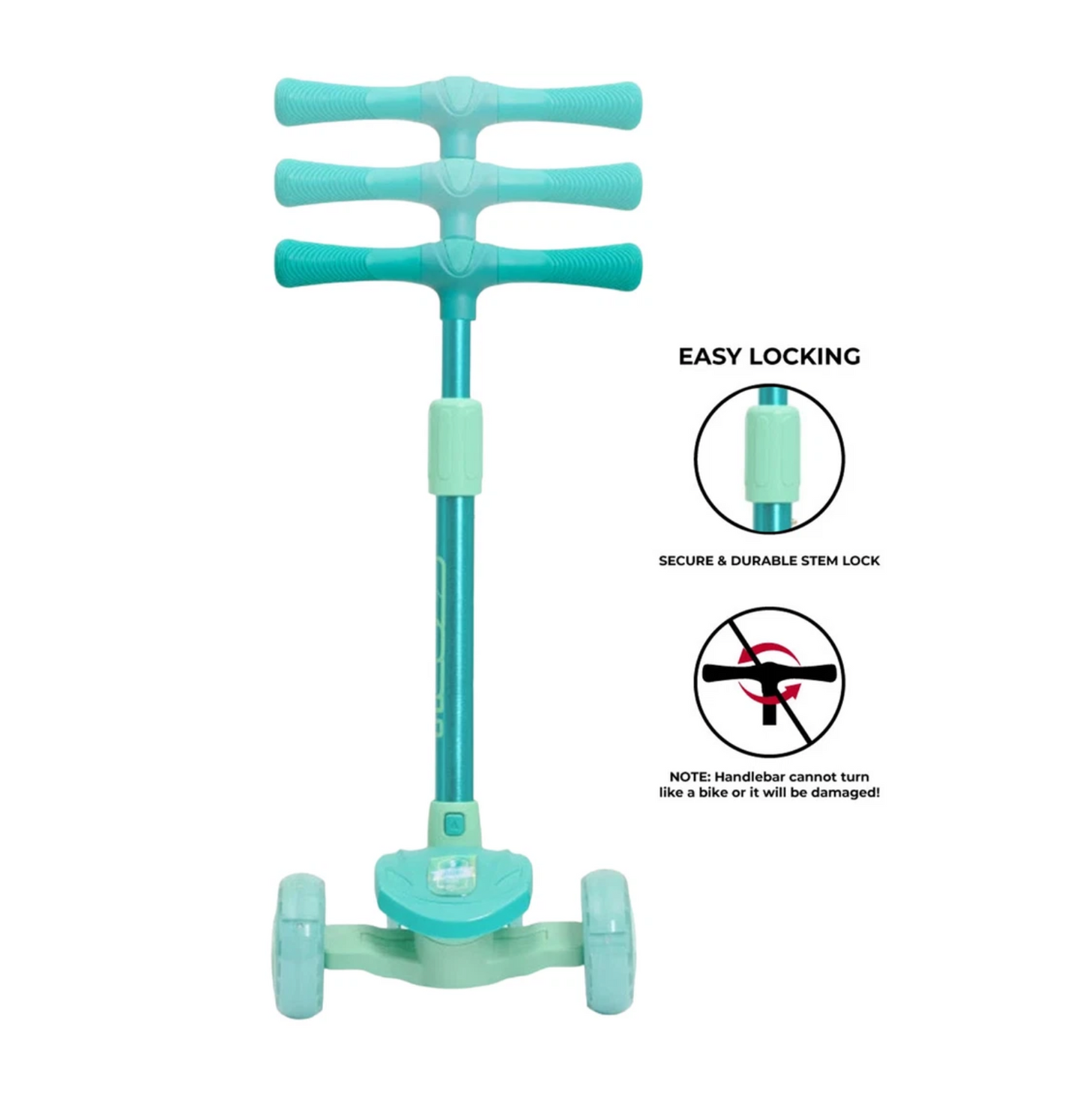 Story Mini Friends LED deluxe 3-wheel kids scooter