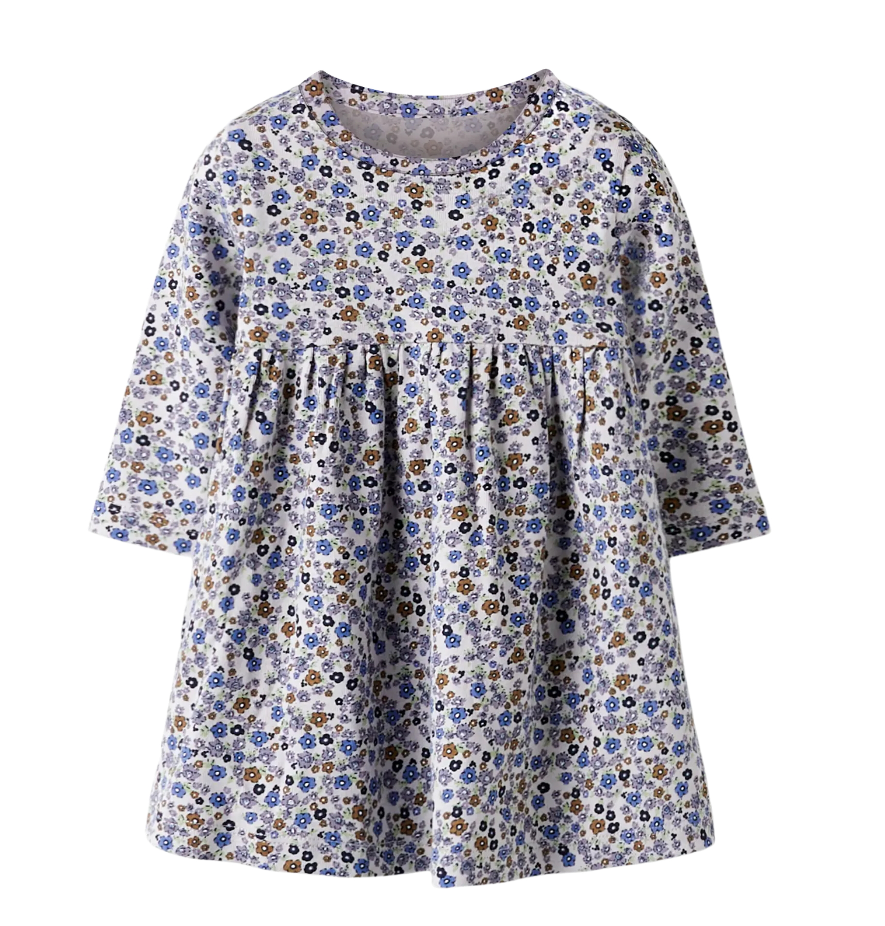 Blommig klänning baby - NBFTULINE LS DRESS - Lilac Marble