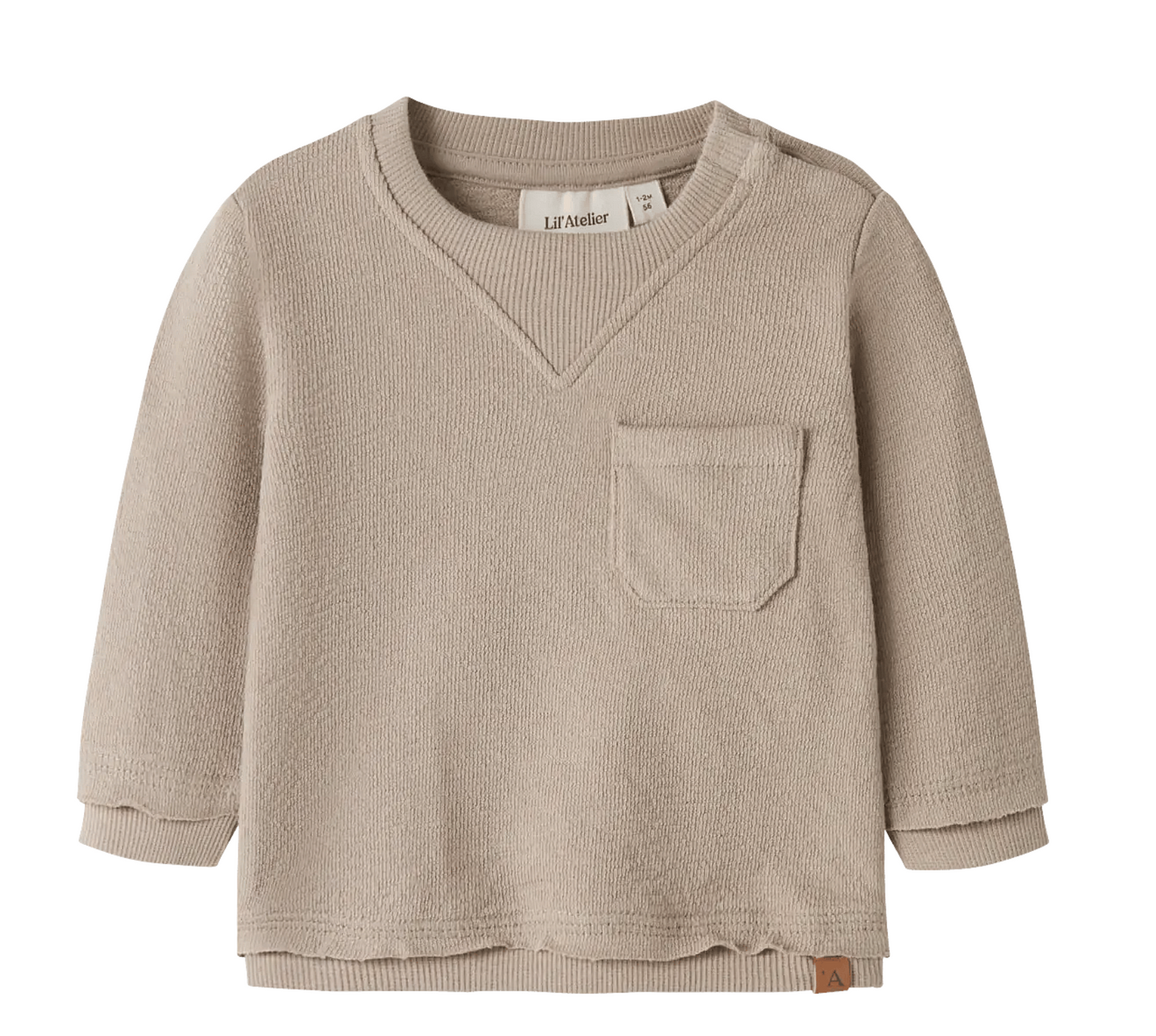 Baby Sweatshirt - NBMDIAS LS NR SWEAT LIL - OXFORD TAN