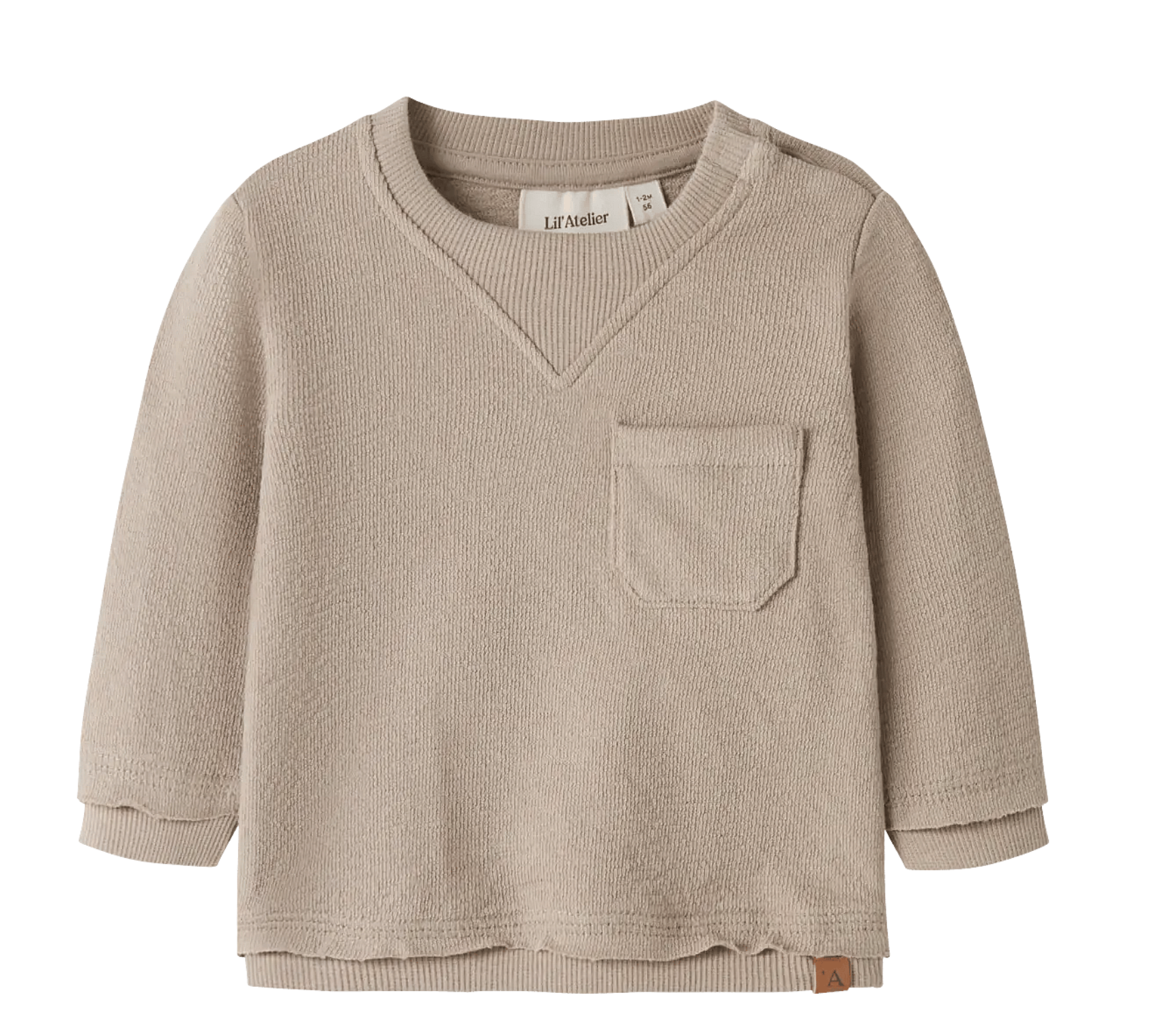 Baby Sweatshirt - NBMDIAS LS NR SWEAT LIL - OXFORD TAN