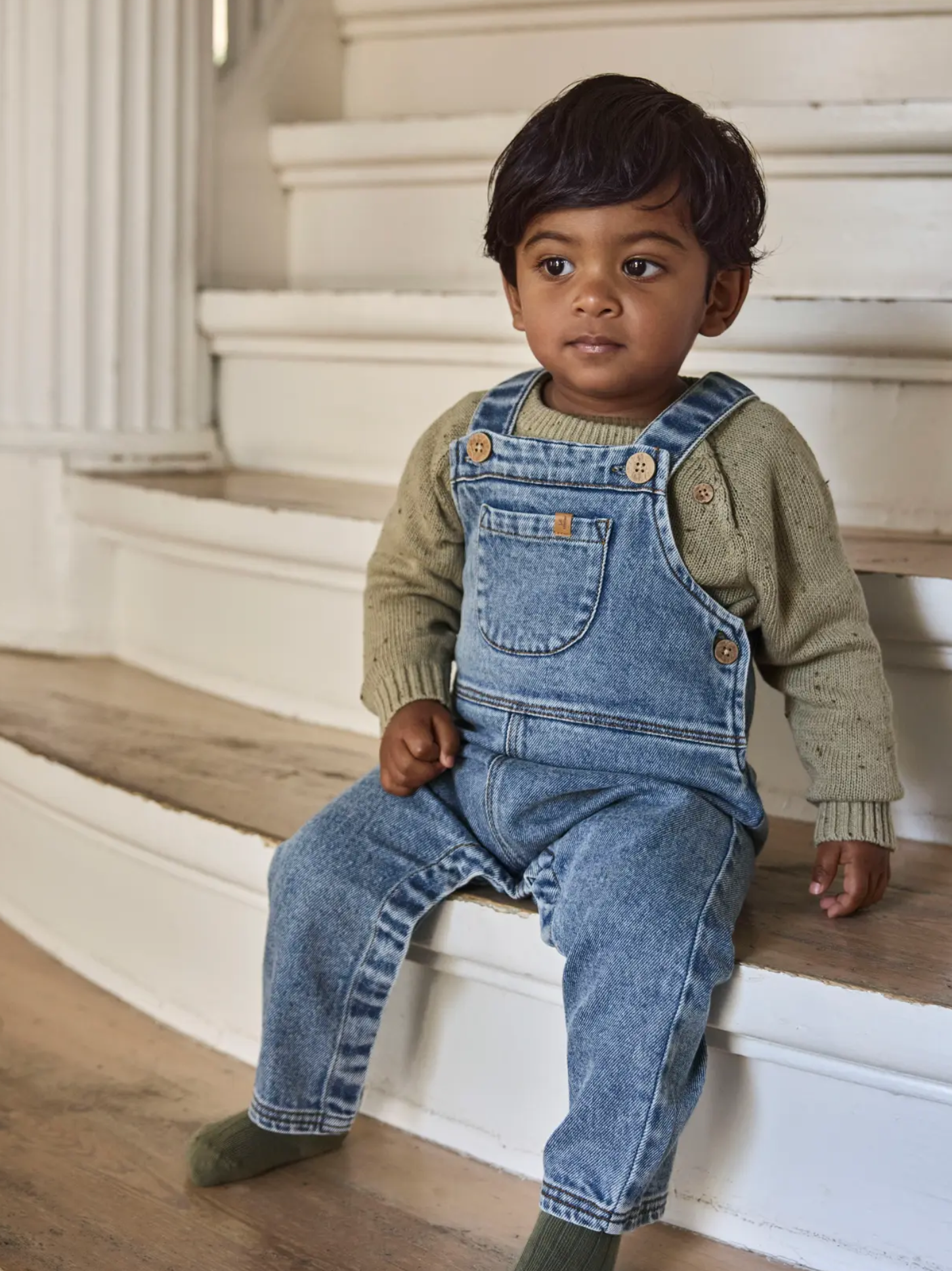 Stickad kofta baby - NBNGALTO FIK LS KNIT LIL - Twill
