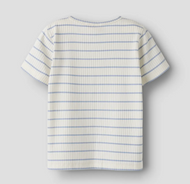 Ribbad randig t-shirt - NMMKAIL SS TOP LIL NOOS - ZEN BLUE