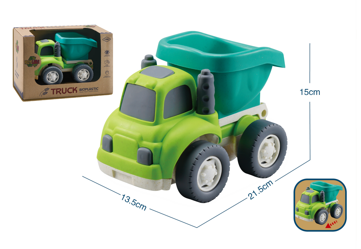 Dumper 23 cm Bioplast - Grön