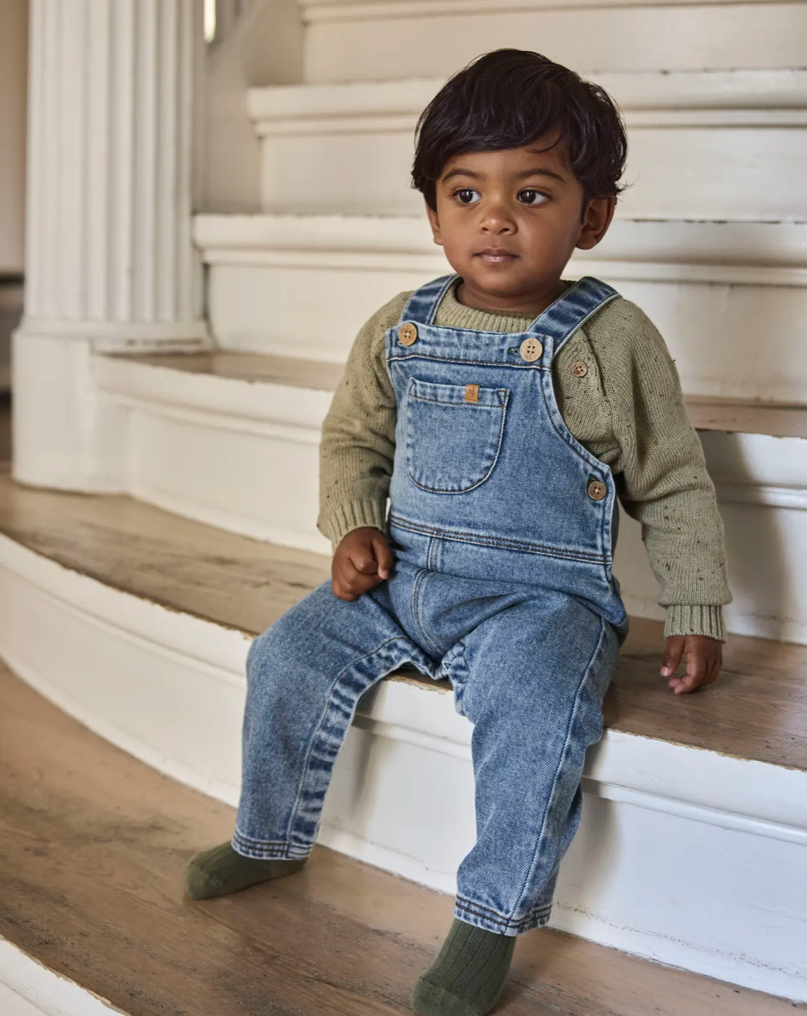 Hängselbyxa Mjuk-Jeans - NBMKAROLE LOOSE DNM OVERALL 2433-CJ LIL