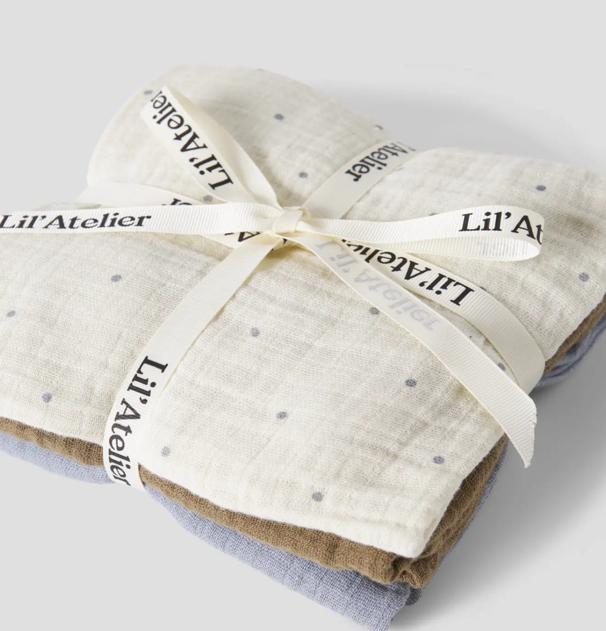 3p Muslin Filtar - NBNISLEYS 3PACK NAPPIES LIL NOOS - Turtledove SEPIA TINT/SLEET