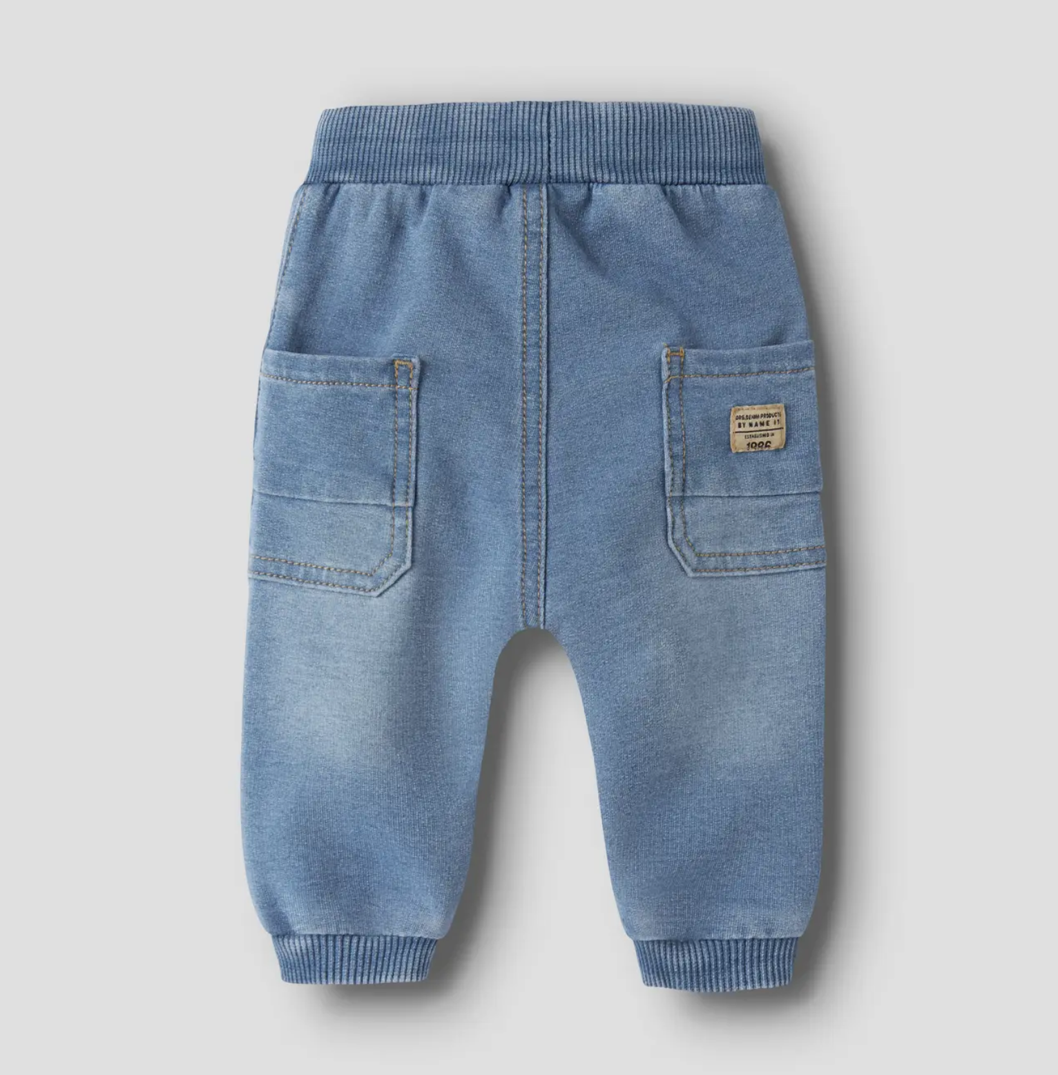 Baggy Baby Jeans i Ekologisk Bomull  - NBMBEN ROUND SWE JEANS 1058-TR NOOS - Medium Blue Denim