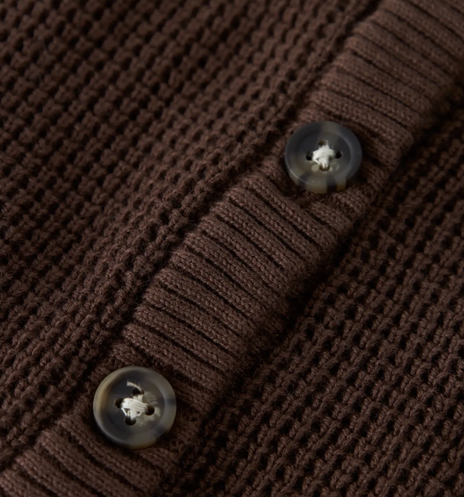 Stickad Kofta Baby Ekologisk Bomull - NBNBUBBA LS KNIT CARD NOOS - French Roast