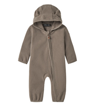 Fleeceoverall för Baby - Walnut - NBNMEEKO FLEECE SUIT MELANGE NOOS