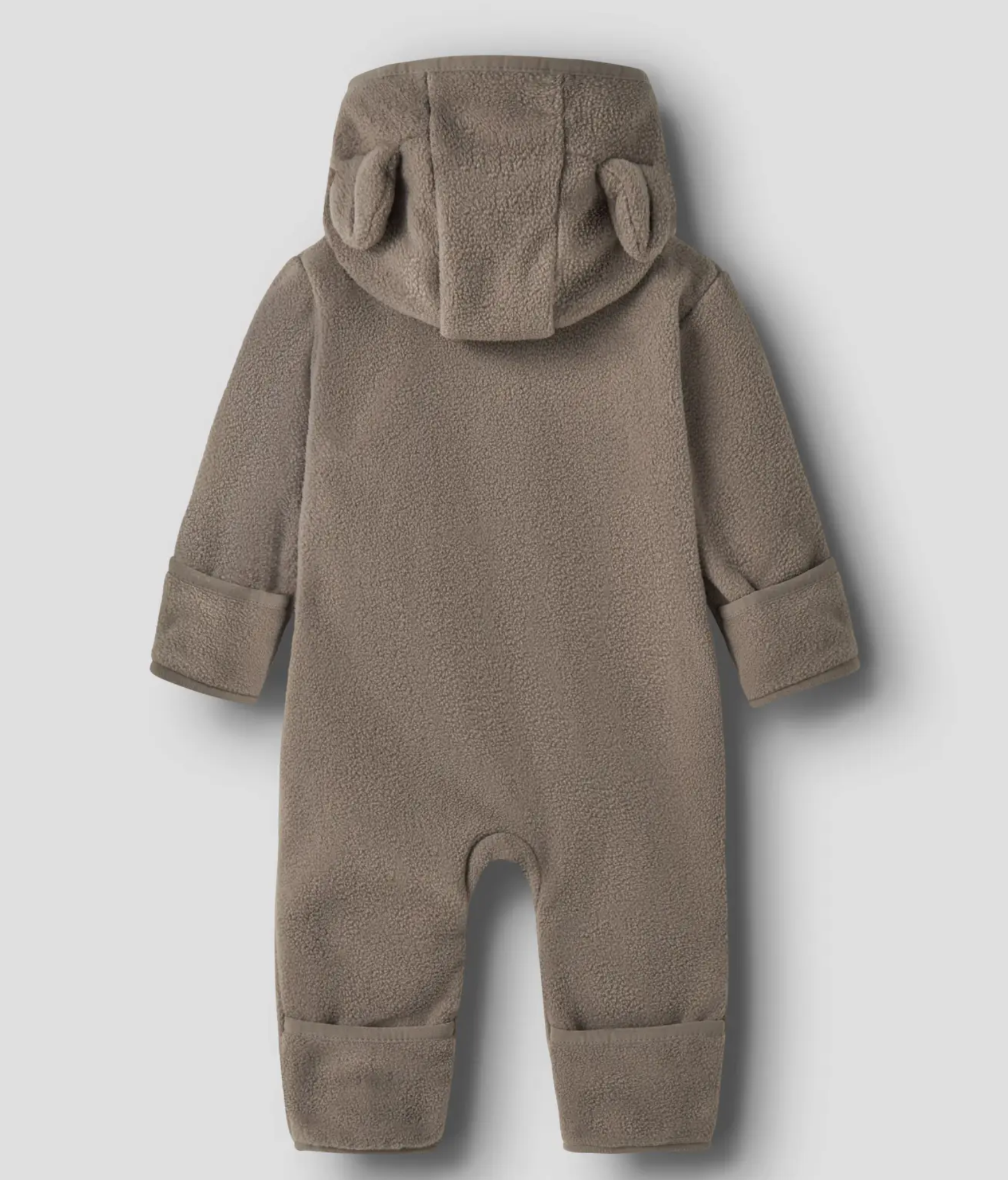 Fleeceoverall för Baby - Walnut - NBNMEEKO FLEECE SUIT MELANGE NOOS