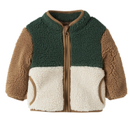 Teddyjacka baby - Jungle Green - NBMMACEY TEDDY JACKET BLOCK