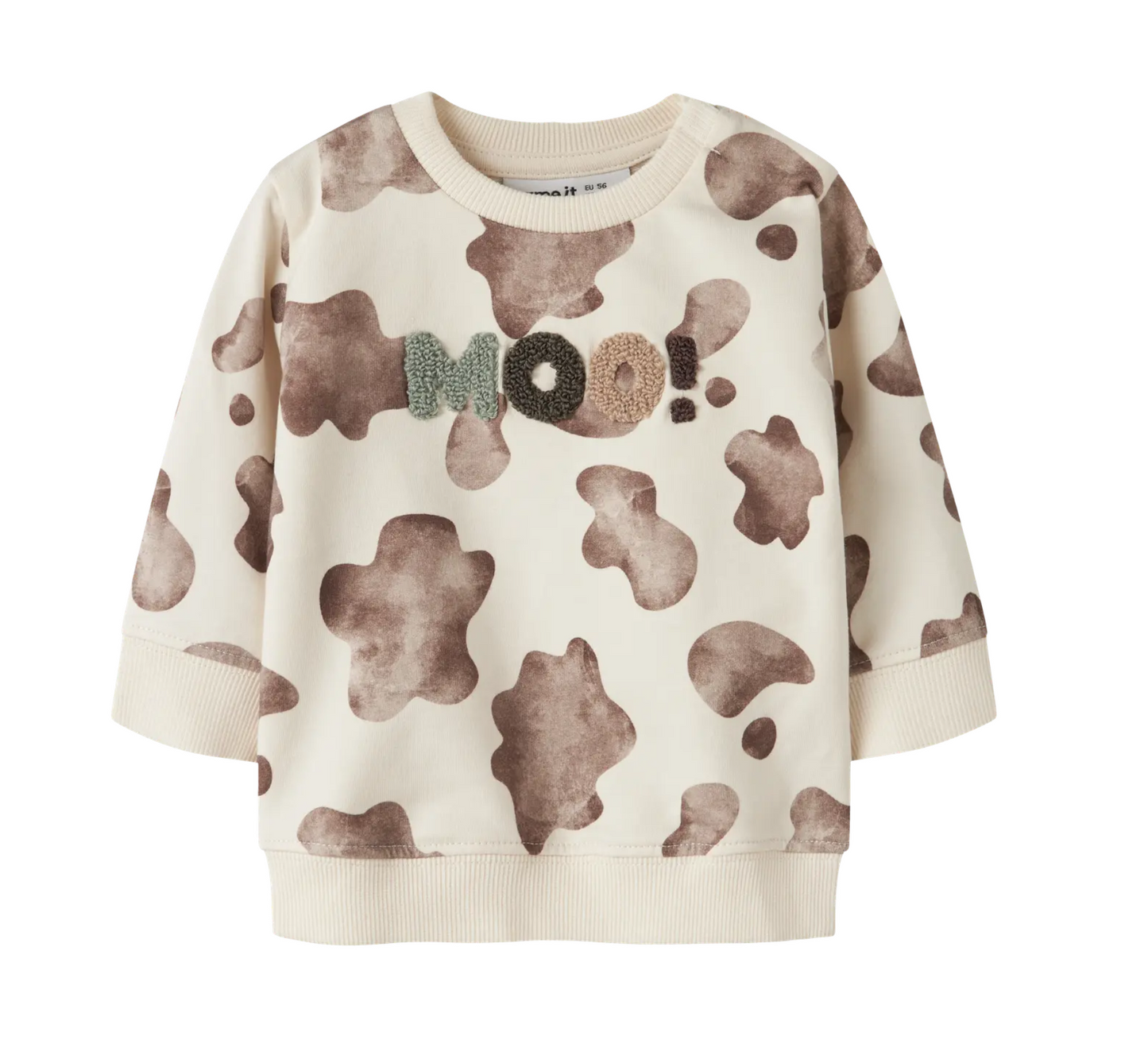 Collegetröja - Antique White - NBMLARRY LS SWEAT BRU