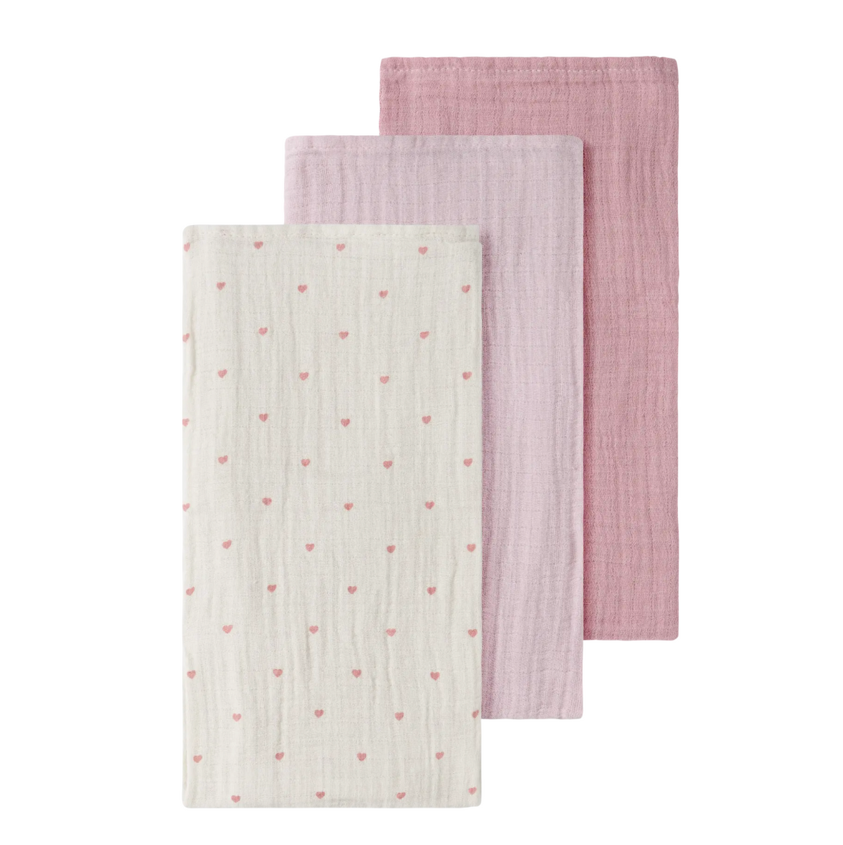 3p Muslin Filtar - NBNISLEYS 3PACK NAPPIES LIL NOOS - Turtledove HUSHED VIOLET/ZEPHYR