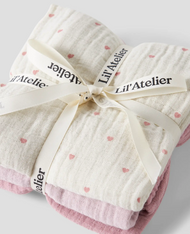 3p Muslin Filtar - NBNISLEYS 3PACK NAPPIES LIL NOOS - Turtledove HUSHED VIOLET/ZEPHYR